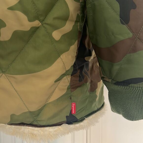 Supreme Reversible “leave me alone” Sherpa Fur Coat - Picture 5 of 14